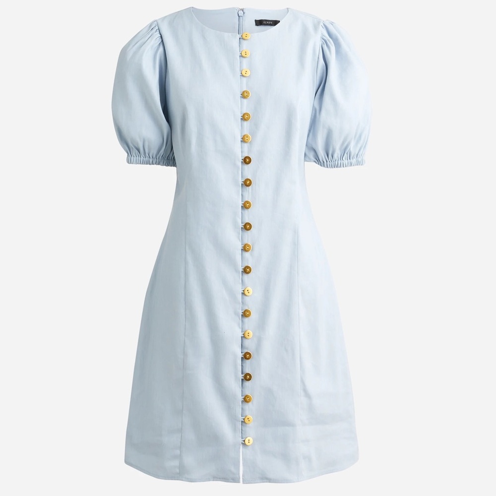 J. Crew Stretch Viscose-Blend Button-Front Mini Dress - Size 4